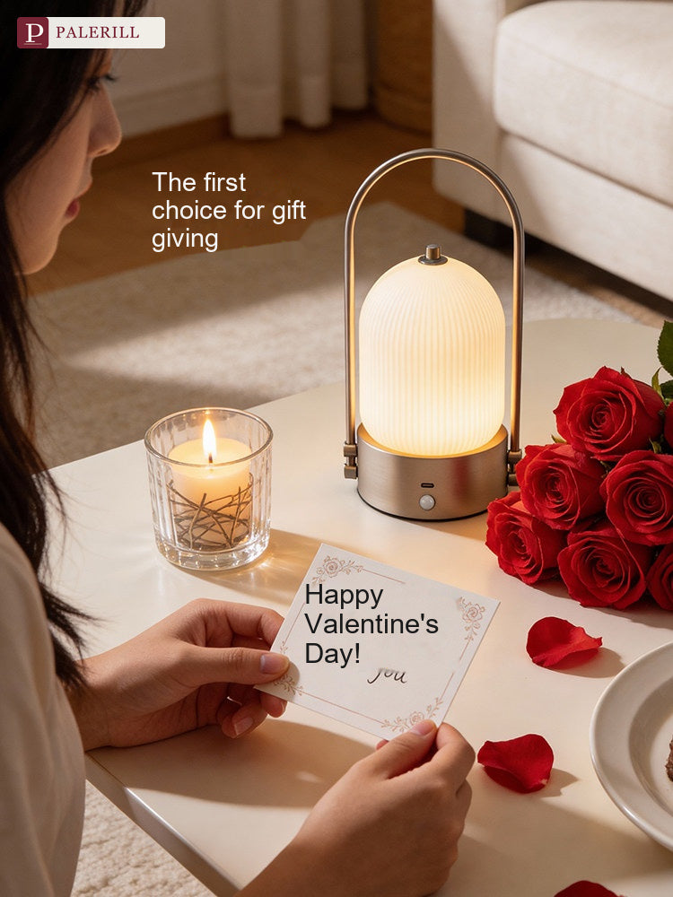 PALERILL | Portable Glazed Glass Table Lamp with Motion Sensor
