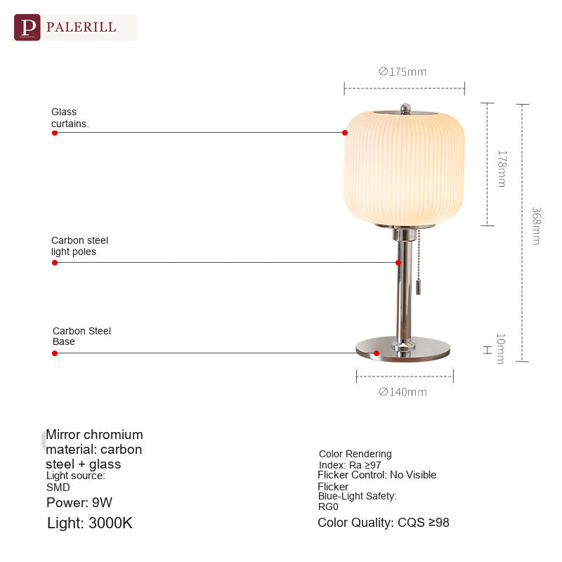 PALERILL | Bauhaus Bedside Table Lamp for Hotel & Bedroom