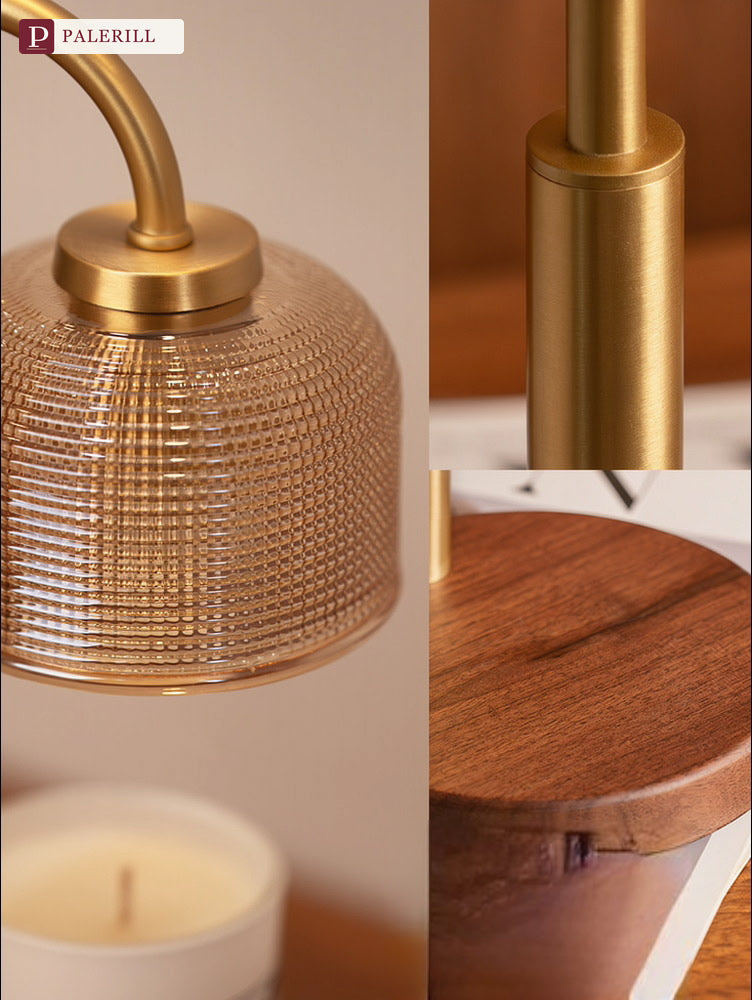 PALERILL | Brass & Walnut Dimmable Fragrance Lamp