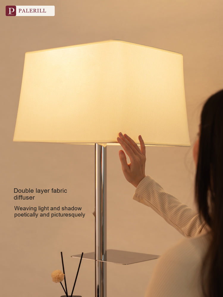 PALERILL | Smart Soft-Glow Floor Lamp with Shelf