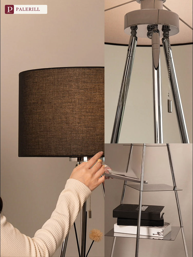 PALERILL | Bauhaus Floor Lamp with Integrated Bookshelf