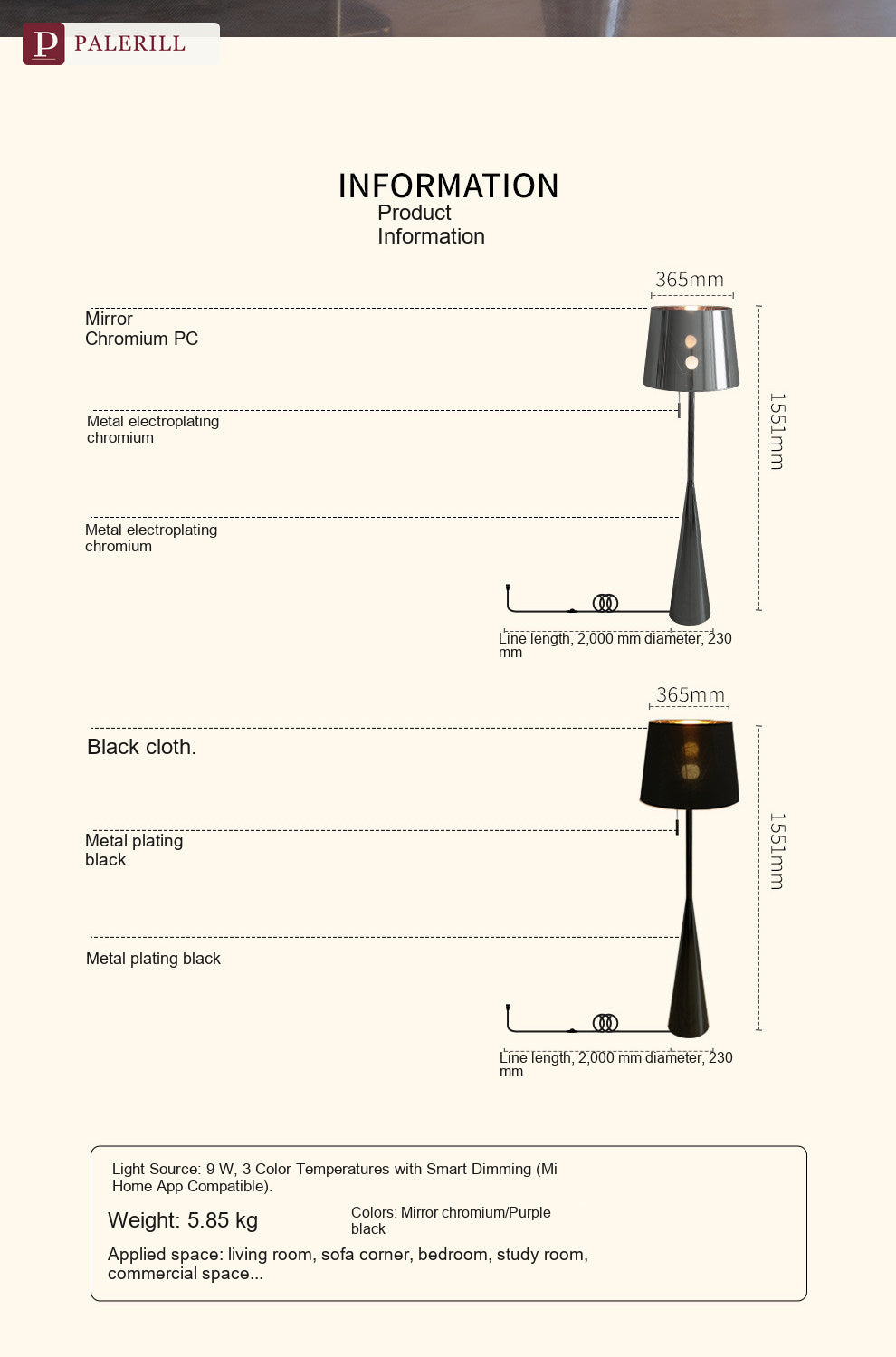 PALERILL | Italian Minimalist Statement Floor Lamp
