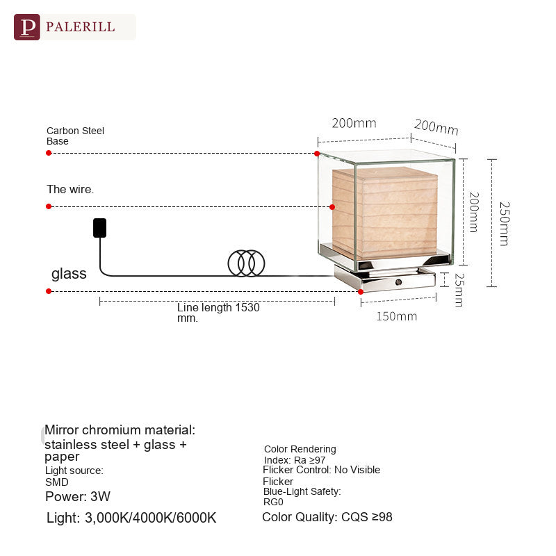PALERILL | Bauhaus Japanese Rechargeable Table Lamp
