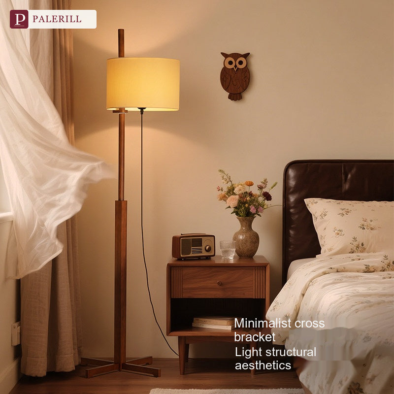 PALERILL | Mid-Century Solid Wood Floor Lamp, Oriental Minimalist