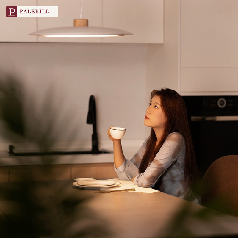 PALERILL | Full-Spectrum Wood-Tone Dining Pendant Light