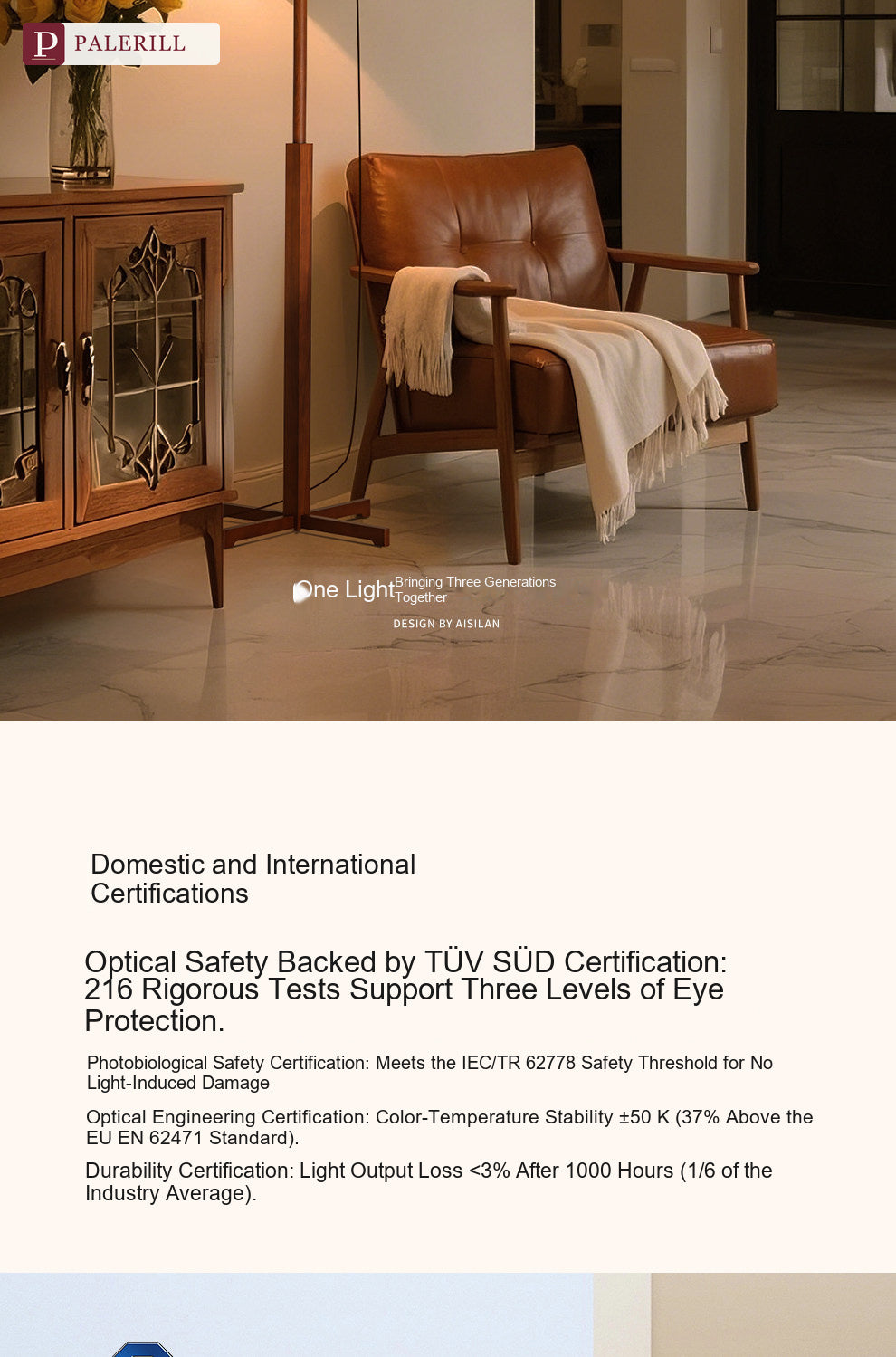 PALERILL | Mid-Century Solid Wood Floor Lamp, Oriental Minimalist