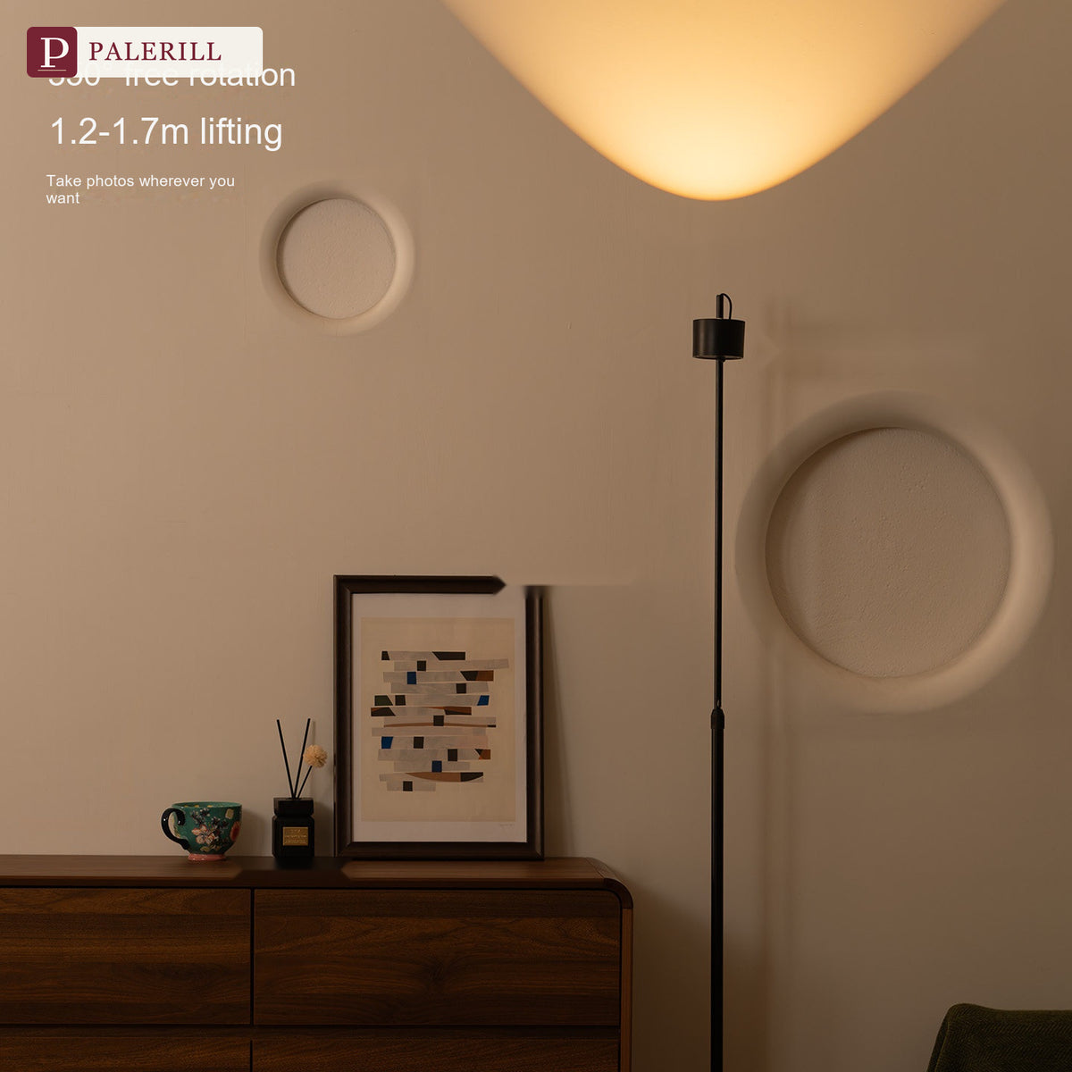 PALERILL | Red-Hood Adjustable Reading Floor Lamp
