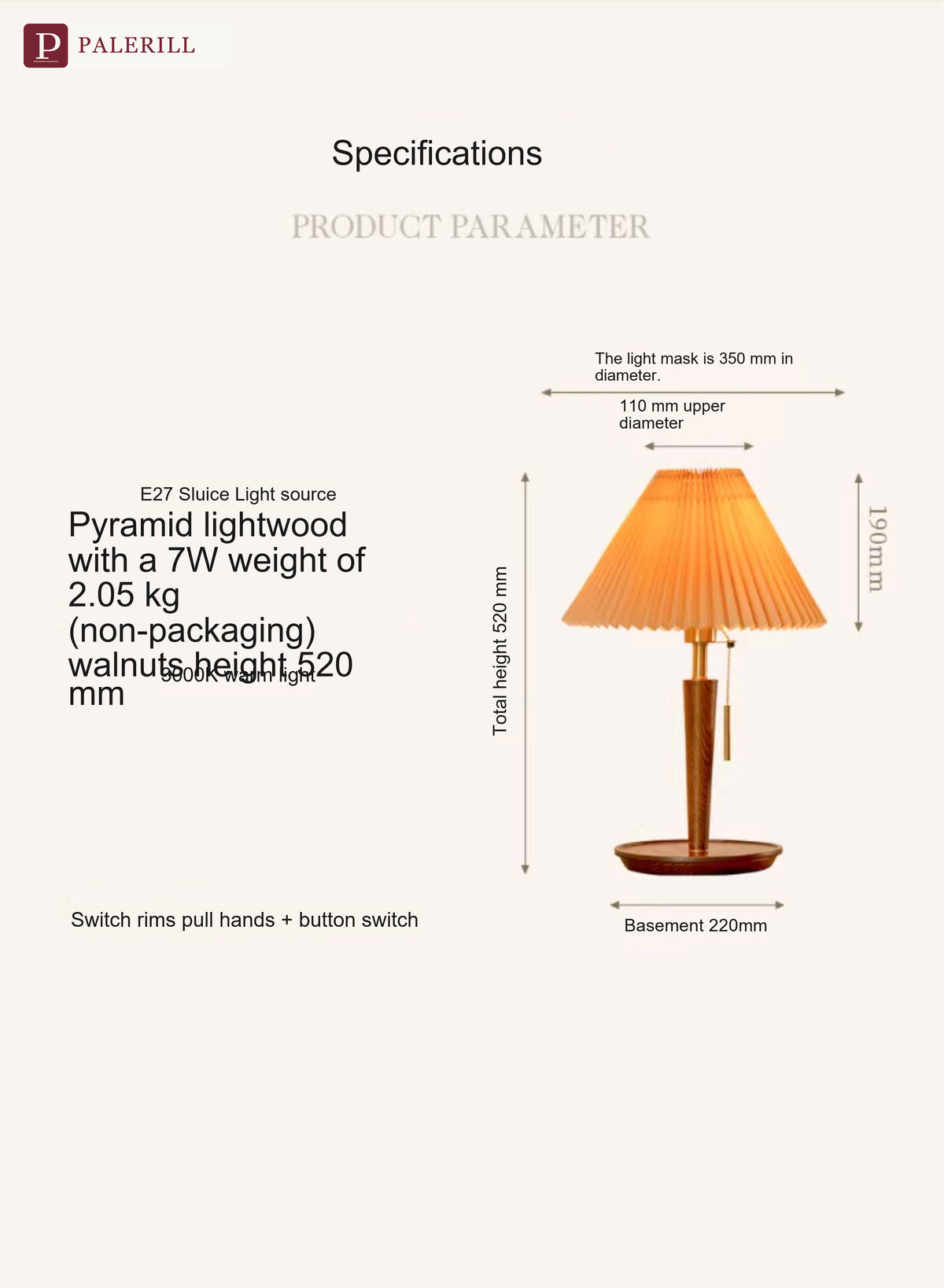 PALERILL | Chinese Pleated Table Lamp in Festive Red
