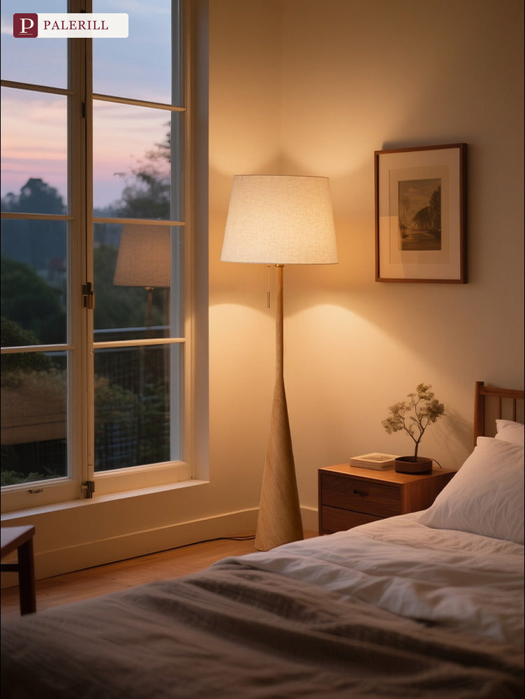 PALERILL | Natural Wood Luxury Floor Lamp