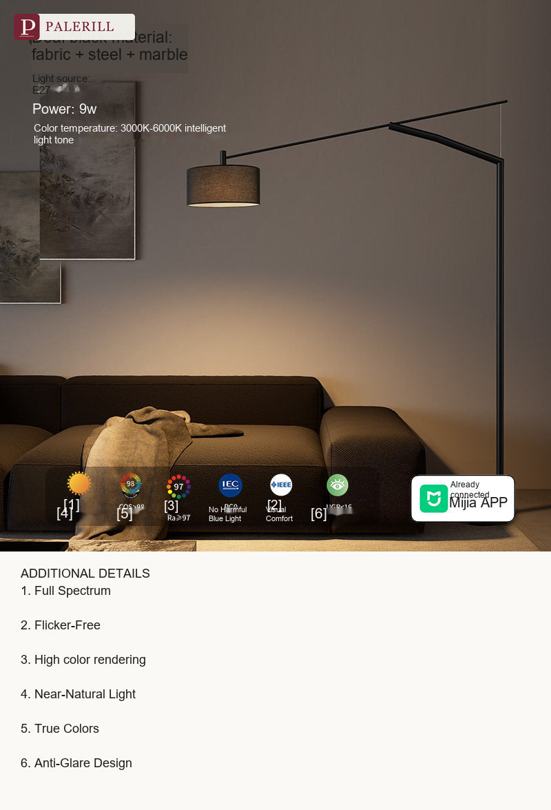 PALERILL | Statement Arc Floor Lamp for Living Room