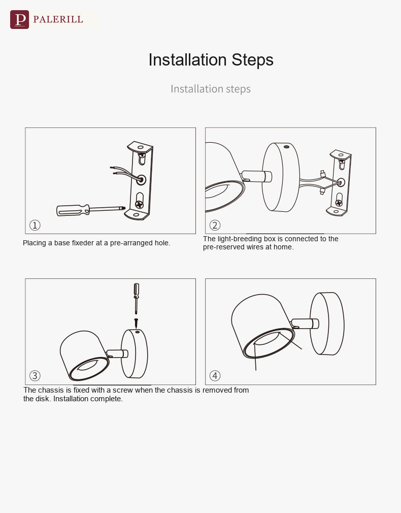 PALERILL | Full-Spectrum Vanity Wall Light for Bathroom & Bedside