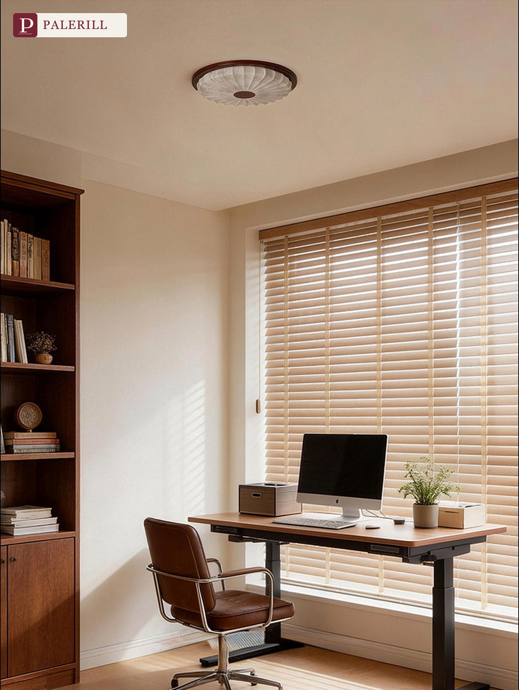 PALERILL | French Vintage Walnut-Pattern Ceiling Light