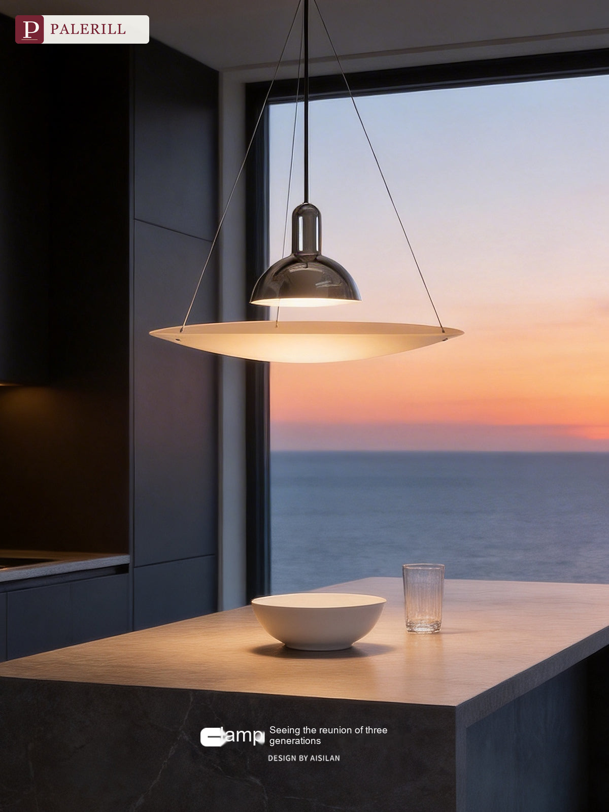 PALERILL | Nordic Italian Flying Saucer Pendant Light