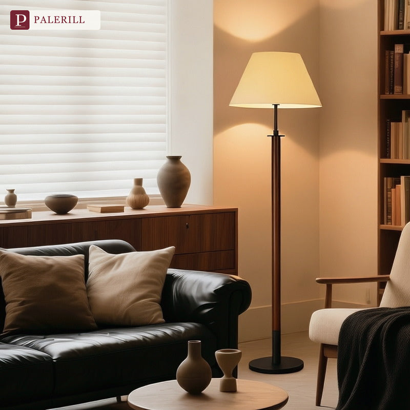 PALERILL | Mid-Century Solid Wood Dimmable Floor Lamp II
