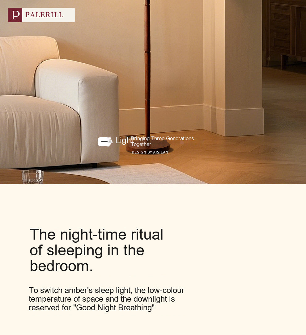 PALERILL | French Vintage Pleated Table Lamp in Walnut