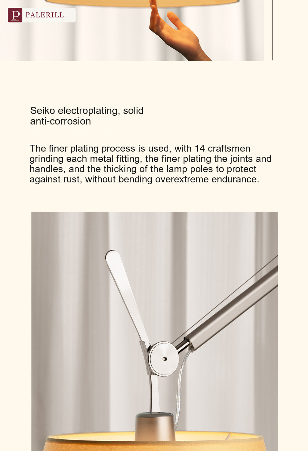 PALERILL | Italian Designer Swing-Arm Floor Lamp