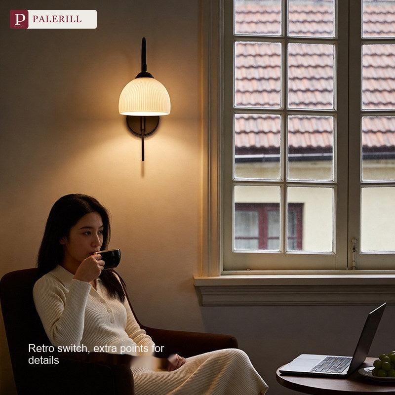 PALERILL | French Retro Glass Wall Light, Vintage Style