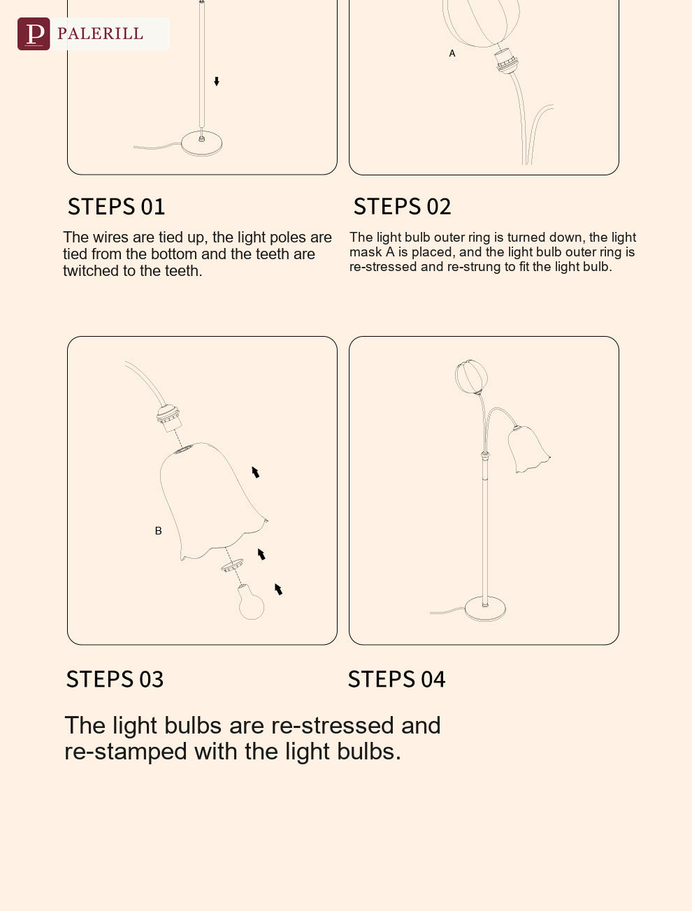 PALERILL | Light French Style Mid-Century Floor Lamp