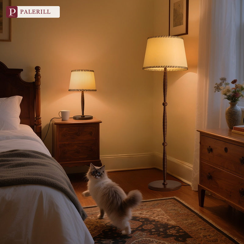 PALERILL | New Chinese Style Solid Wood Floor Lamp