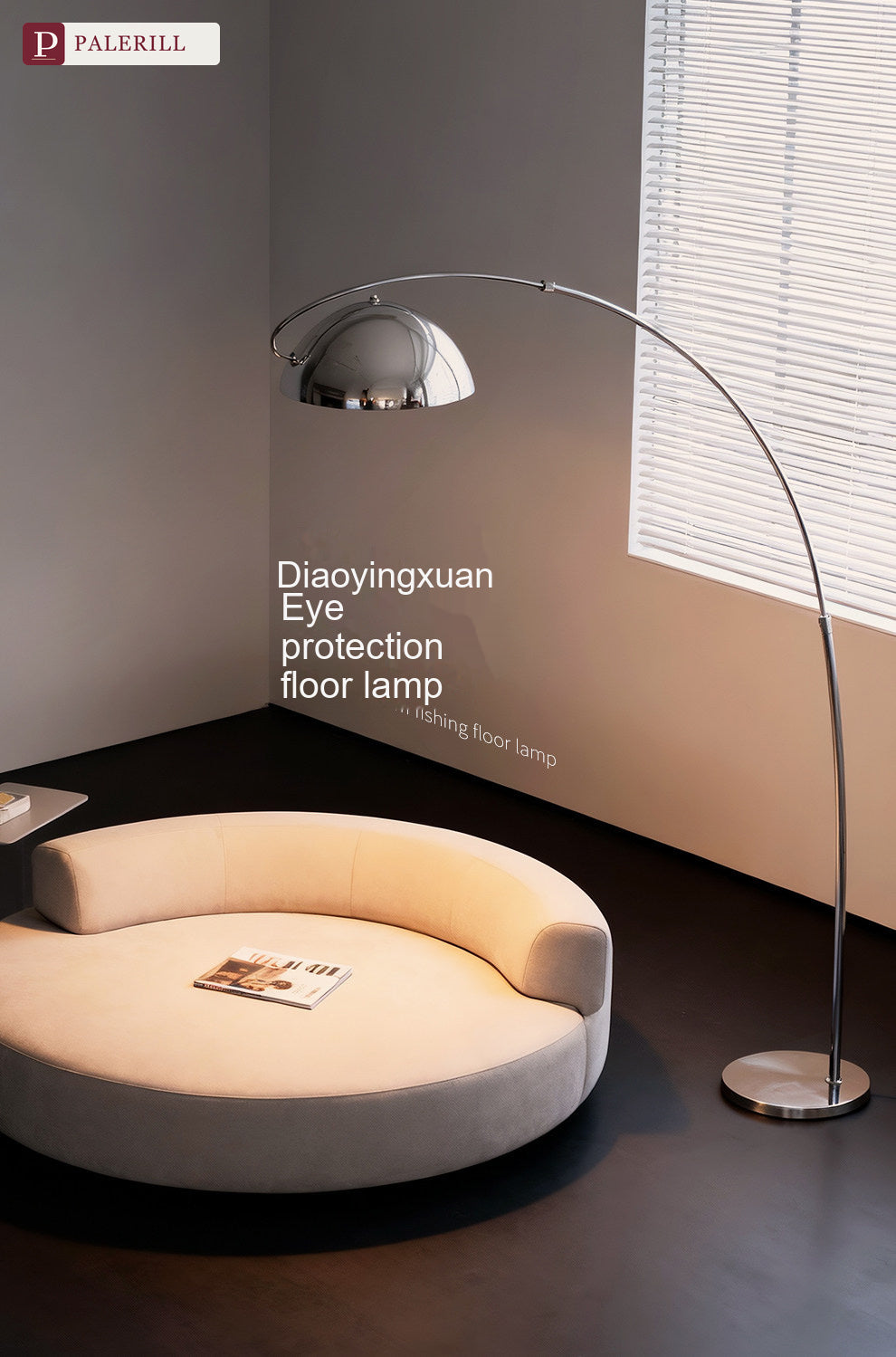 PALERILL | Luxury Arc Reading Floor Lamp