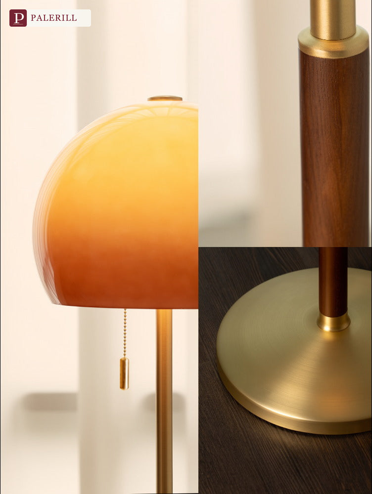 PALERILL | Vintage Sunset Mushroom Floor Lamp in Cream Glass