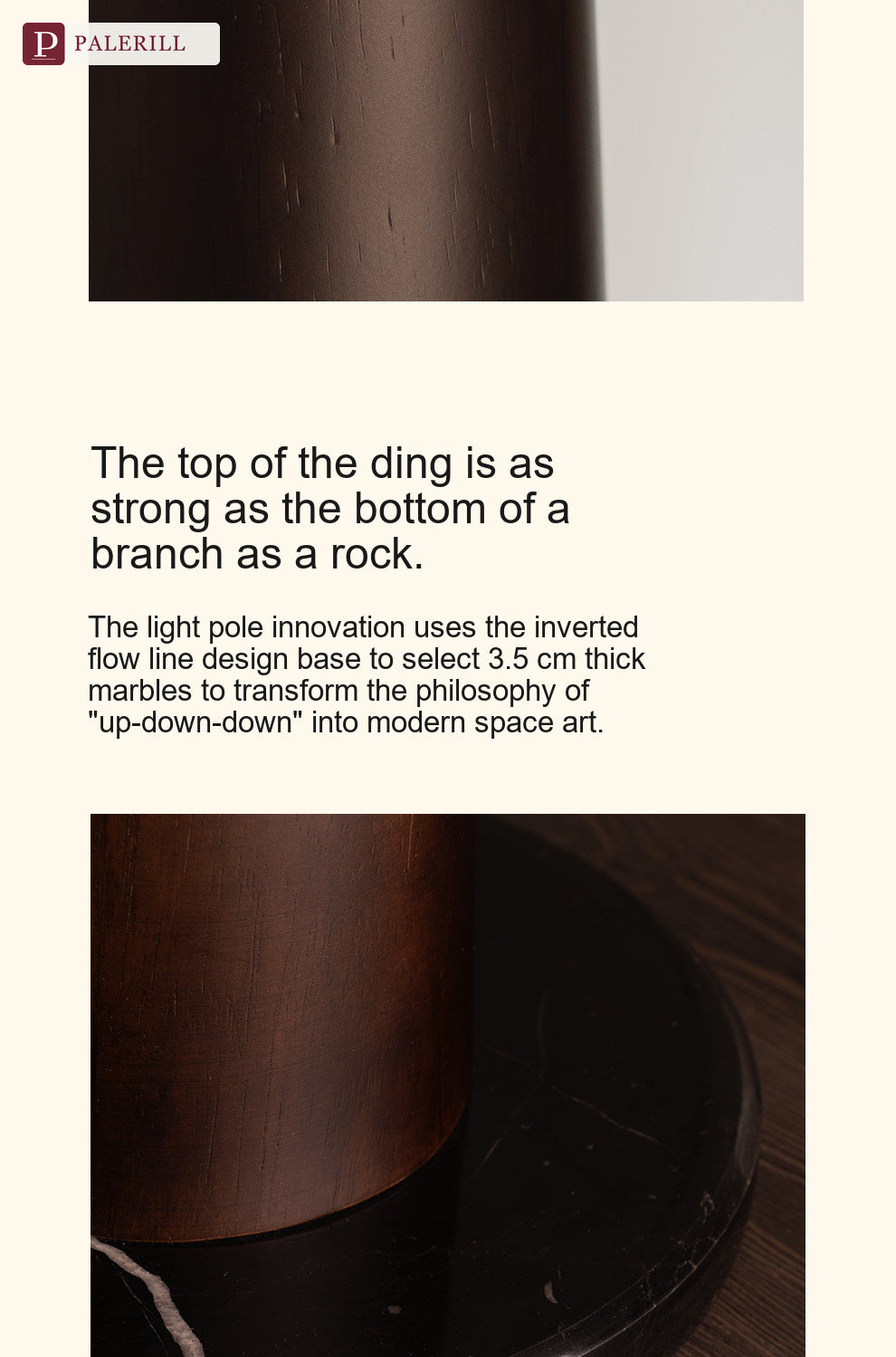 PALERILL | Italian Minimalist Designer Floor Lamp in Solid Wood