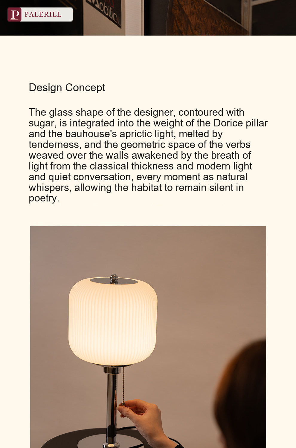 PALERILL | Bauhaus Bedside Table Lamp for Hotel & Bedroom