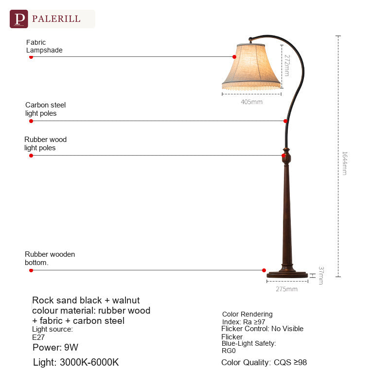 PALERILL | American Vintage Bedside Floor Lamp