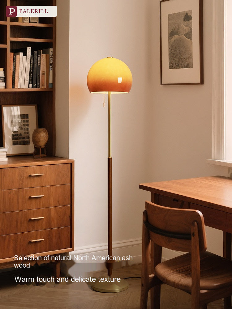 PALERILL | Vintage Sunset Mushroom Floor Lamp in Cream Glass