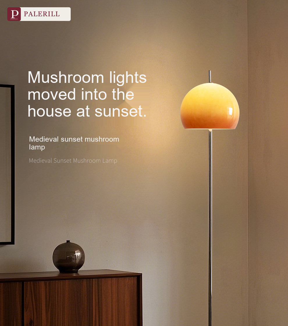 PALERILL | lampadaire coucher de soleil champignon mid-century