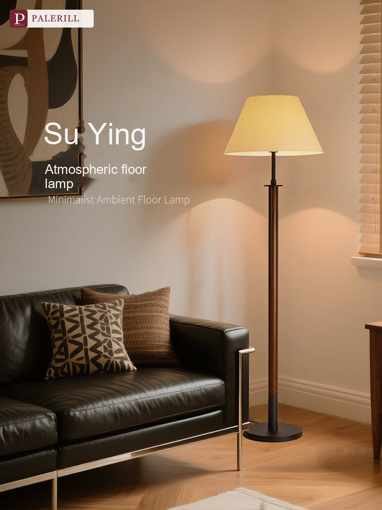 PALERILL | Mid-Century Solid Wood Dimmable Floor Lamp