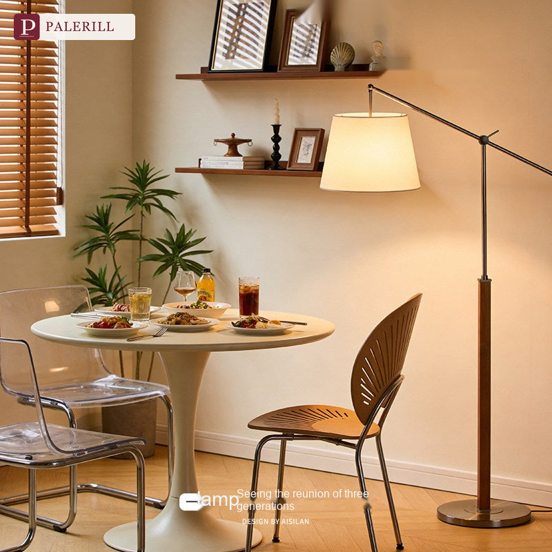 PALERILL | Mid-Century Solid Wood Swing-Arm Reading Lamp
