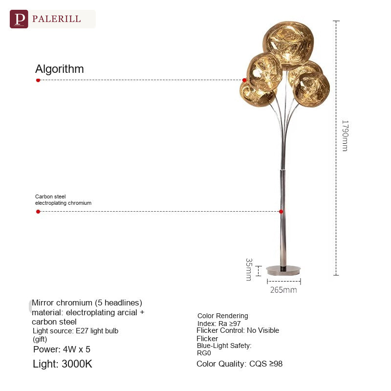 PALERILL | Bauhaus Lava-Effect Designer Floor Lamp