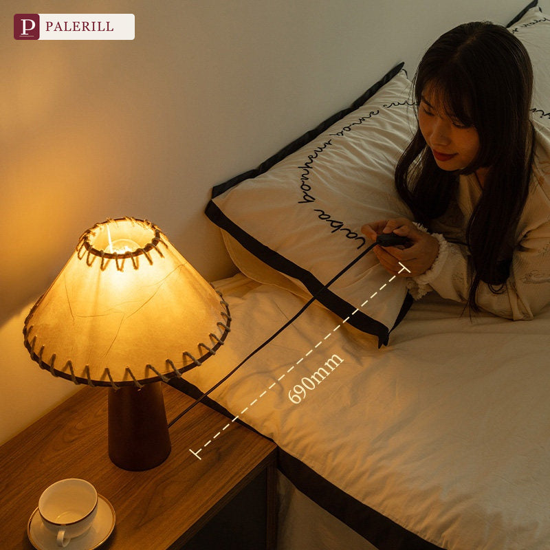 PALERILL | Mid-Century Solid Wood Table Lamp