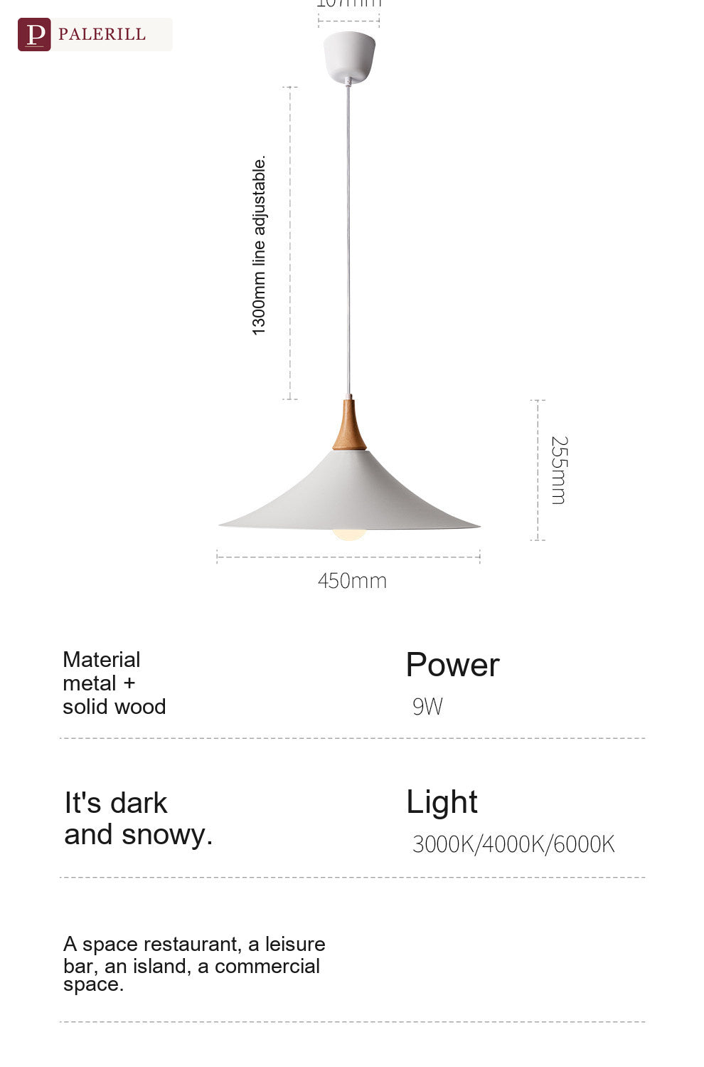 PALERILL | Italian Minimalist Wabi-Sabi Dining Pendant Light