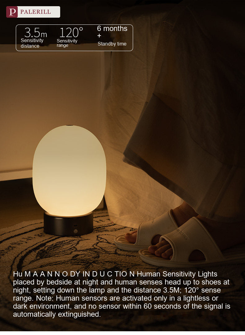 PALERILL | Touch-Dimmable Bedside Table Lamp with Motion Sensor