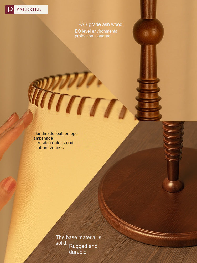 PALERILL | New Chinese Style Wood Grain Table Lamp