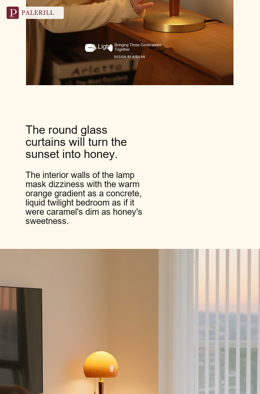PALERILL | Sunset Mushroom Glass Table Lamp