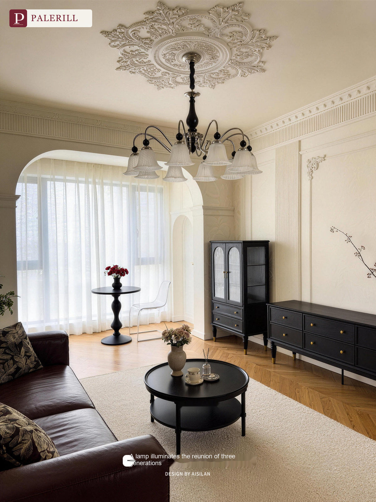 PALERILL | Mid-Century Light French Chandelier
