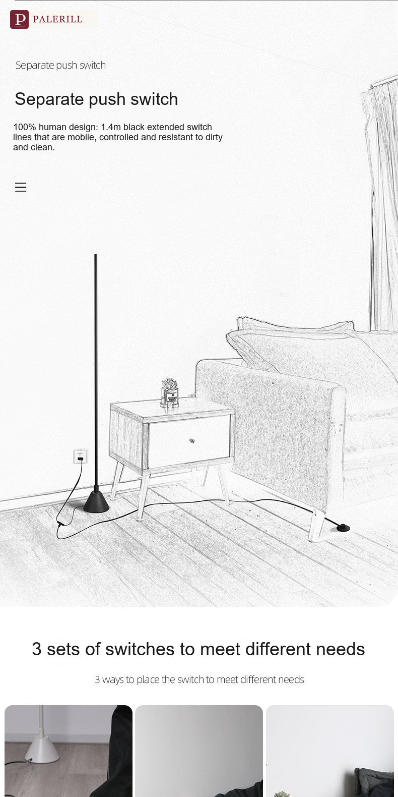 PALERILL | Smart Minimalist LED Floor Lamp