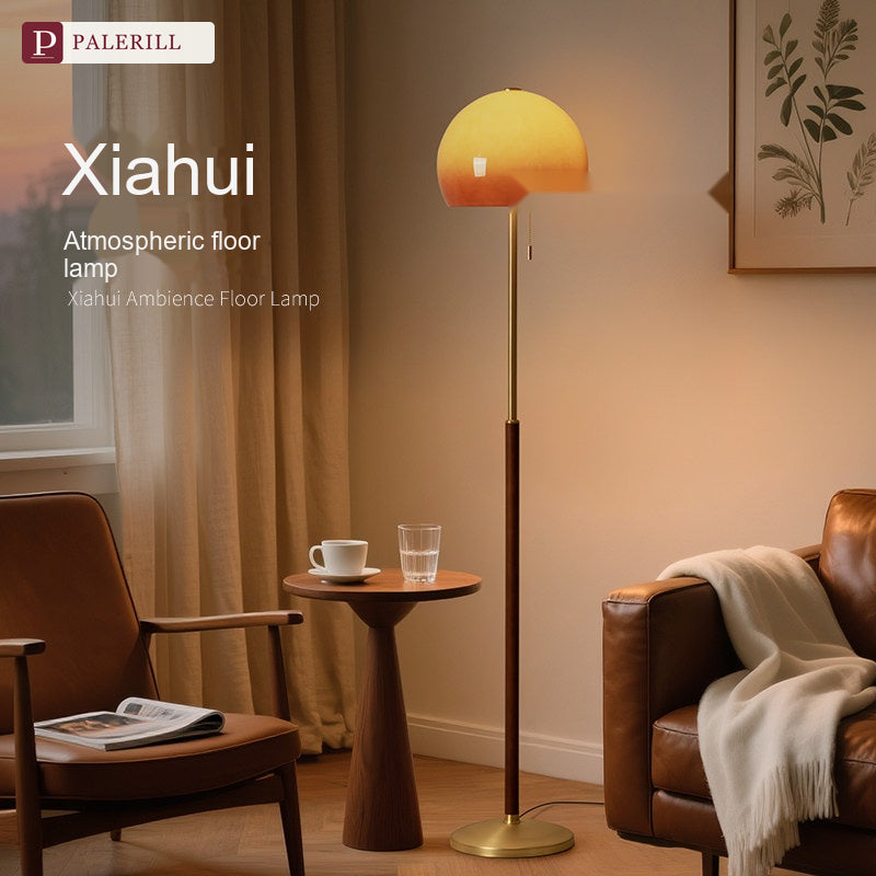 PALERILL | Vintage Sunset Mushroom Floor Lamp in Cream Glass