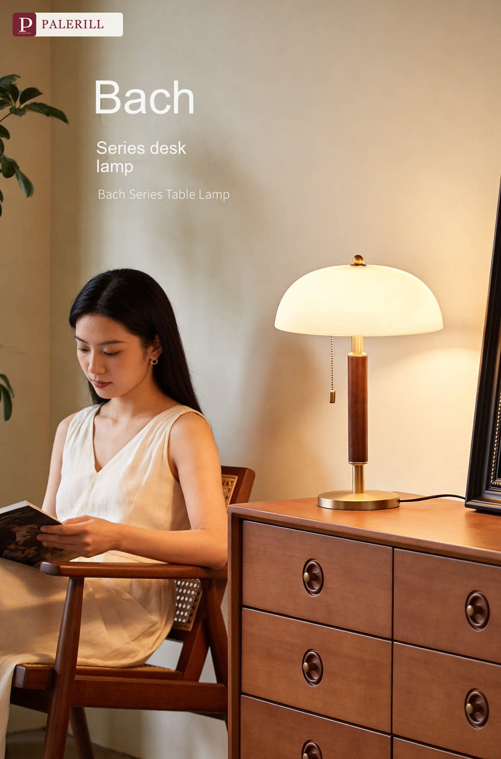 PALERILL | Italian Luxury Mid-Century Bedside Table Lamp