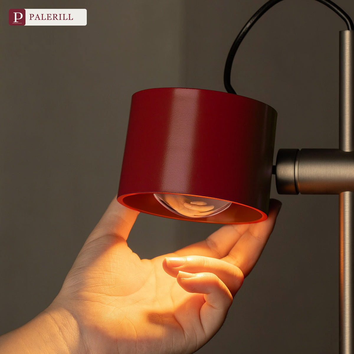 PALERILL | Red-Hood Adjustable Reading Floor Lamp