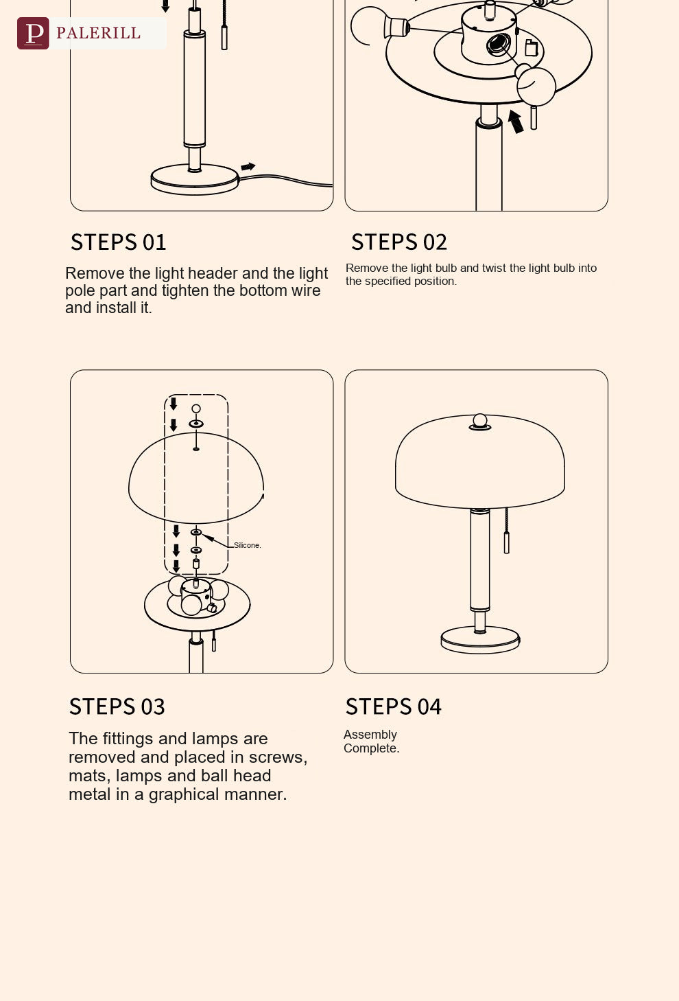 PALERILL | Italian Luxury Mid-Century Bedside Table Lamp