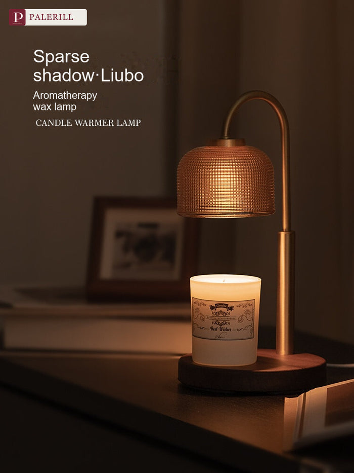 PALERILL | Brass & Walnut Fragrance Warmer Lamp