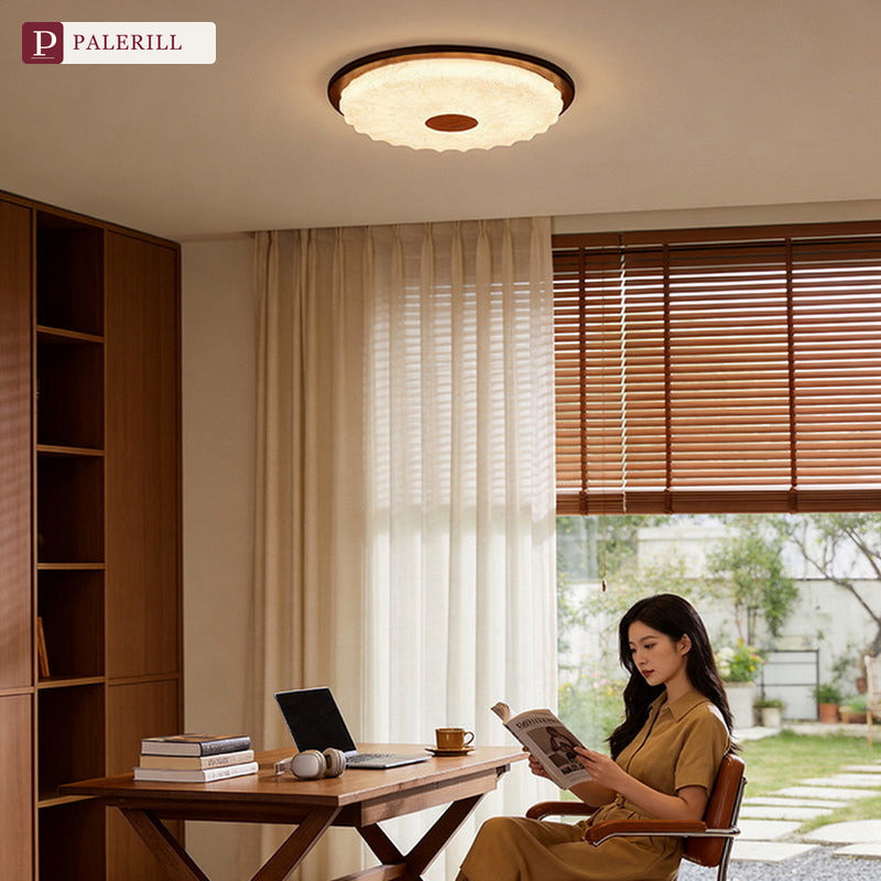 PALERILL | French Vintage Walnut-Pattern Ceiling Light