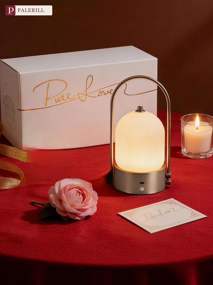 PALERILL | Portable Glazed Glass Table Lamp with Motion Sensor