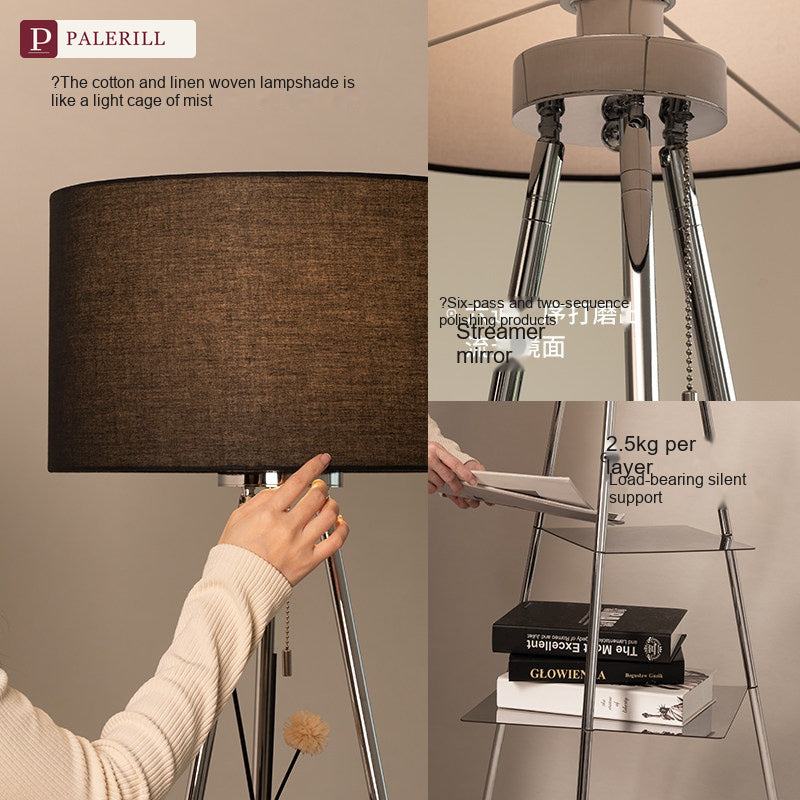 PALERILL | Bauhaus Floor Lamp with Integrated Bookshelf