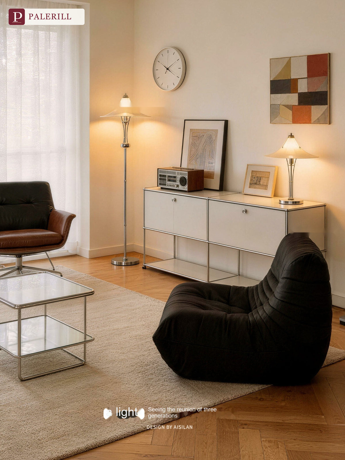 PALERILL | French Vintage Magnolia Art Table Lamp
