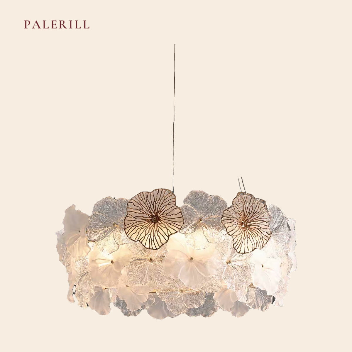French Crystal Petal Chandelier — PALERILL AM0261